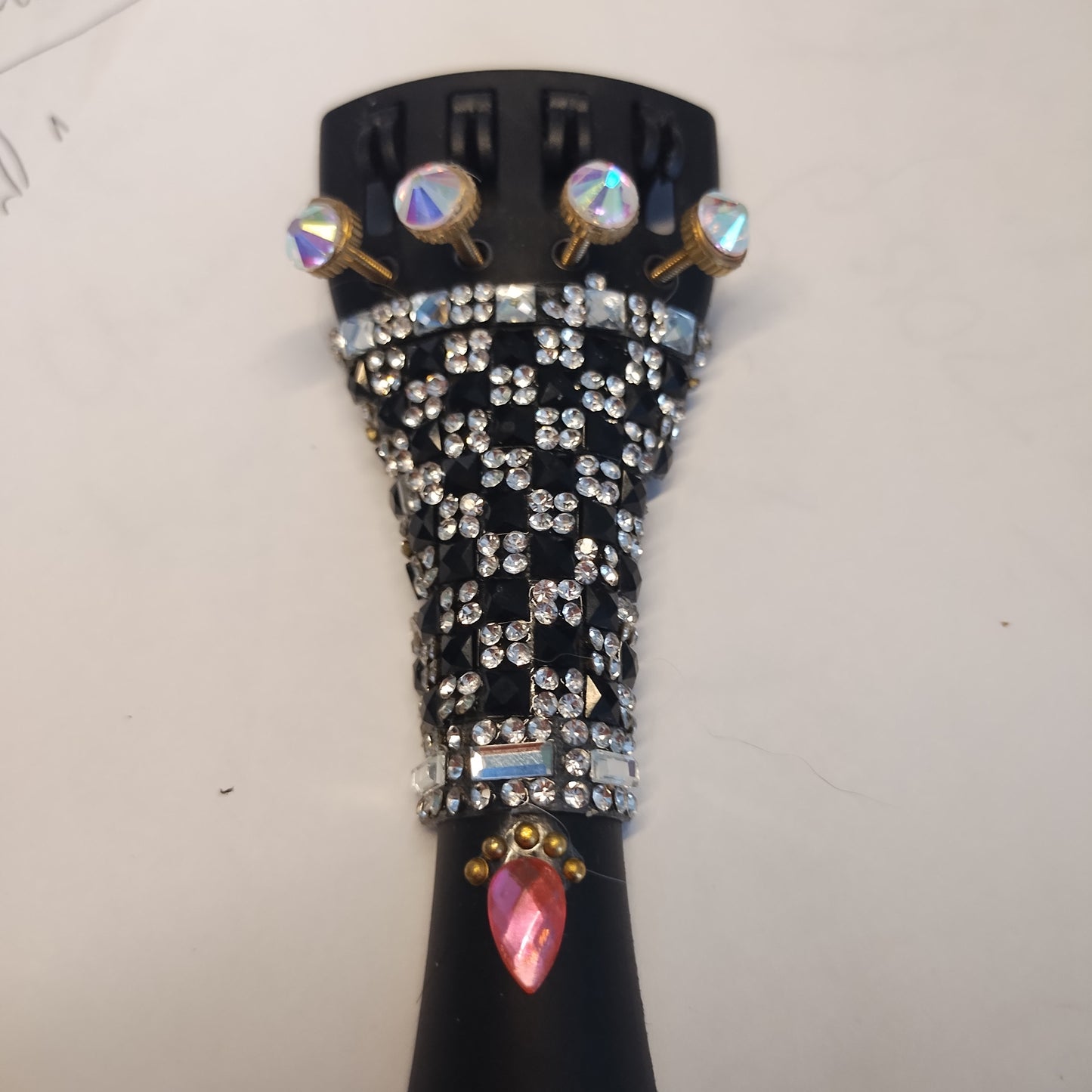 Tuxedo Bling Violin Tailpiece - Rozanna's Violins