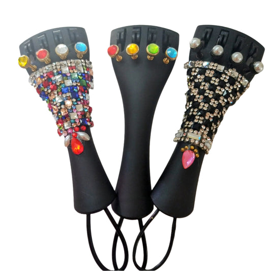 Color Coded Crystaline Violin Tailpiece - Rozanna's Violins