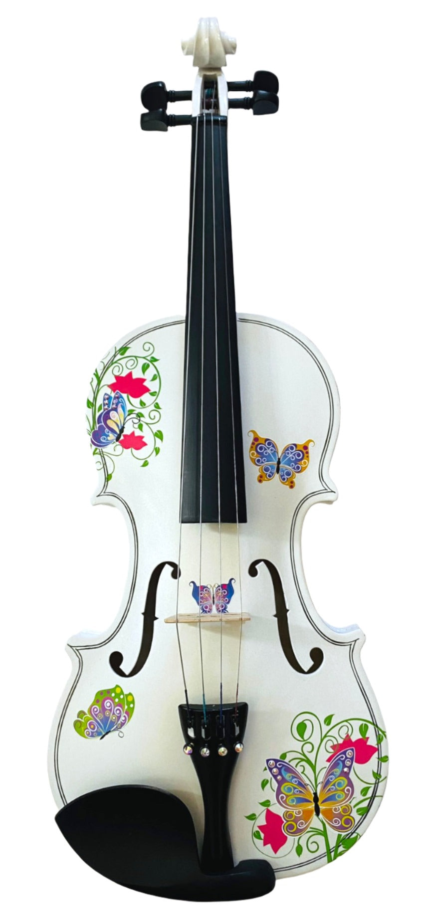 Butterfly BLING II White Violin Outfit - Rozanna's Violins