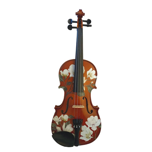 Magnolia Heaven Violin Natural Outfit | Pearl Fine Tuners & Brazilwood Bow - Rozanna's Violins