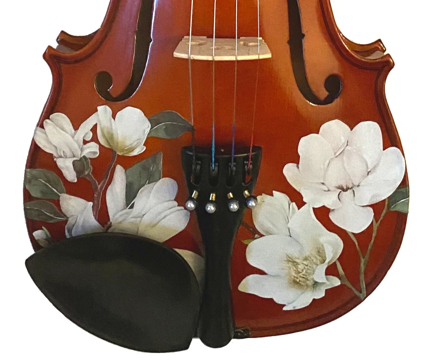 Magnolia Heaven Violin Natural Outfit | Pearl Fine Tuners & Brazilwood Bow - Rozanna's Violins