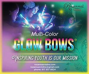 Rozanna's Violins Glow Bow Angel White Carbon Composite Violin Bow