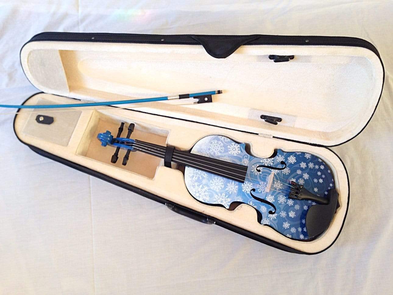 Rozanna's Violins Snowflake White Glitter Violin Outfit