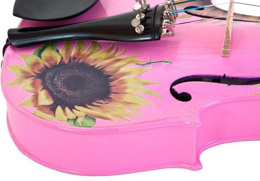 Rozanna's Violins Sunflower Delight Pink Glitter Violin Outfit