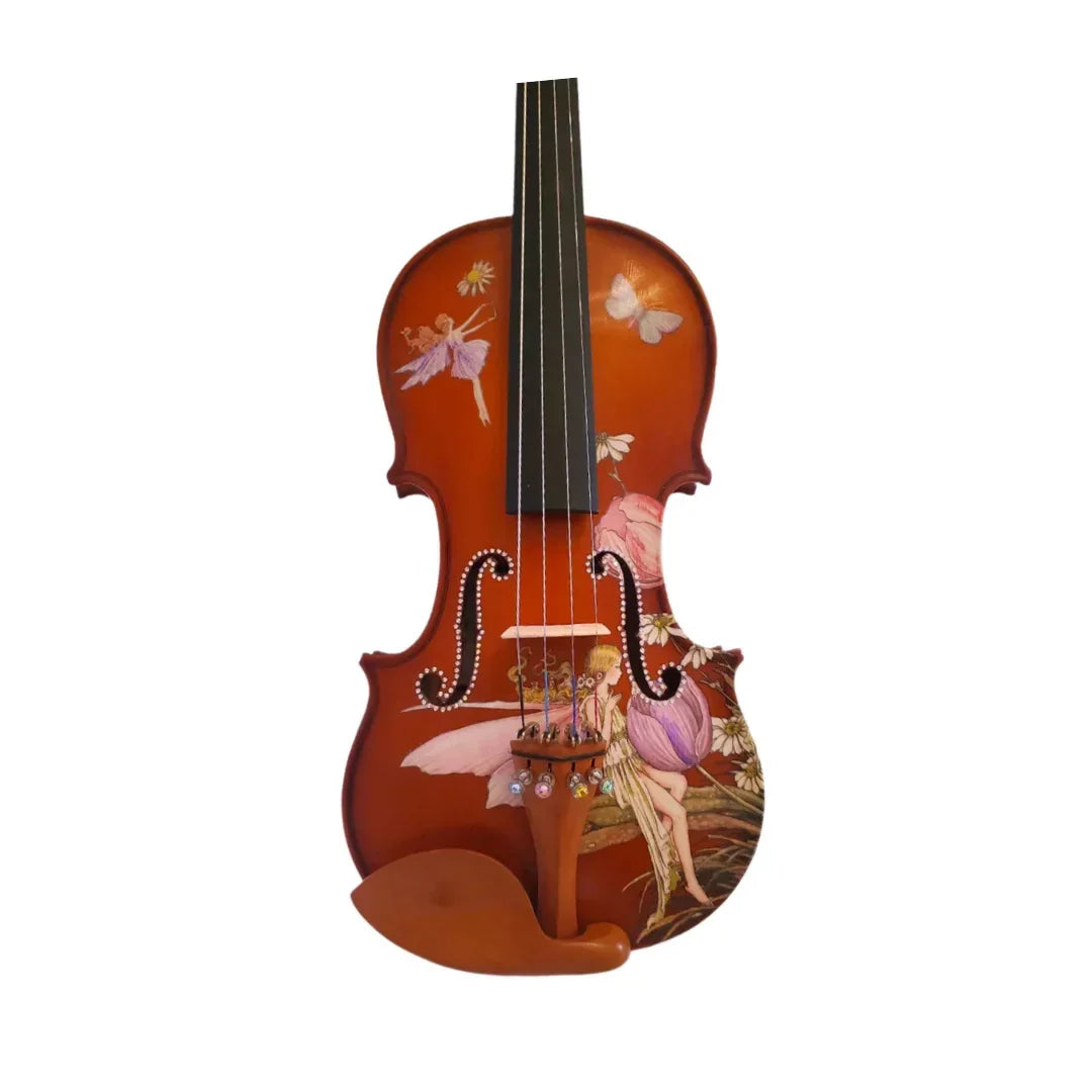Fairy Violin II Outfit | Pastel Crystal Fine Tuners & Brazilwood Bow - Rozanna's Violins