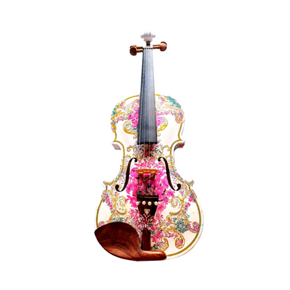 Gilded Age Violin w/ Matching Carbon Fiber Bow, Case, Crystal Fine Tuners, Rosin, Strings, Set-Up - Rozanna's Violins