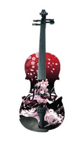 Cherry Blossom Girl Anime Violin Outfit | Carbon Fiber Bow & Faux Pearl Tailpiece - Rozanna's Violins