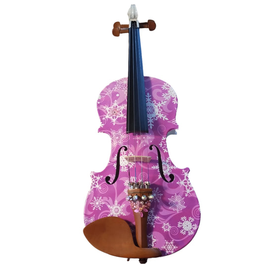 Snowflake Fuchsia Sparkle Violin Outfit - Rozanna's Violins
