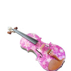 Snowflake Fuchsia Sparkle Violin Outfit | Carbon Fiber Bow & Case - Rozanna's Violins
