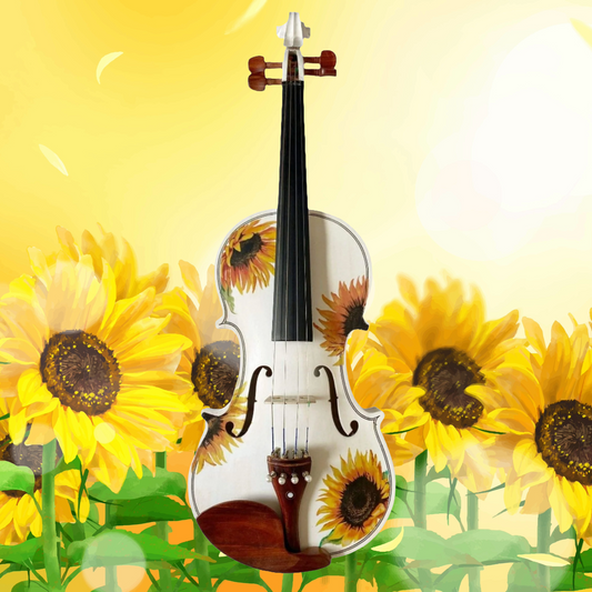 Sunflower White Glitter Violin Outfit