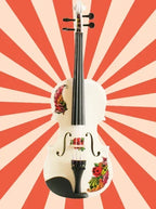 Butterfly Rose Tattoo White 1/4 Violin Outfit SUPER SAVINGS - Rozanna's Violins