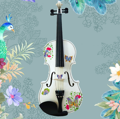 Butterfly 1/4 White Violin Outfit SUPER SAVINGS