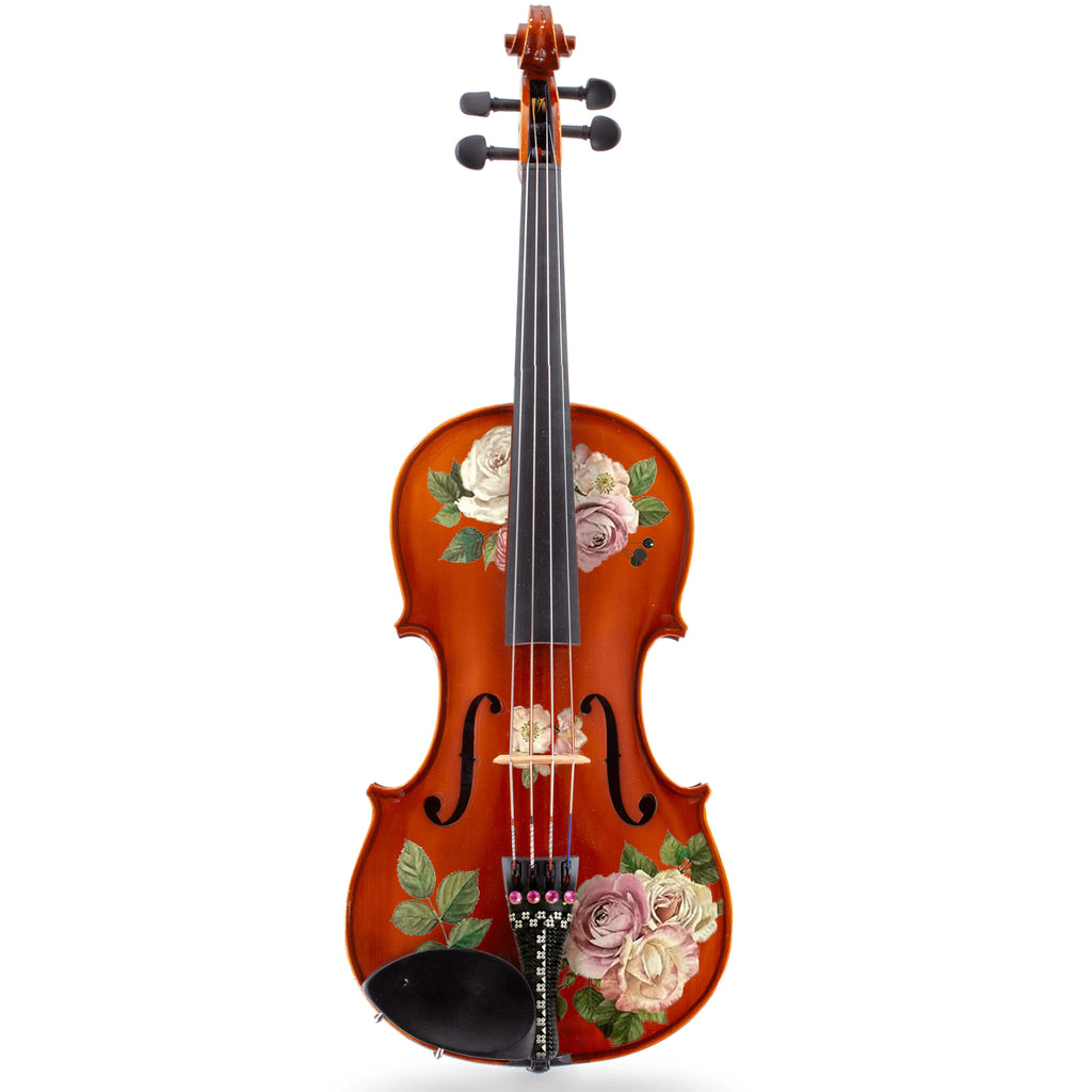 Rozanna's Rose Natural Wood Violin Outfit | Pearl Fine Tuners & Brazilwood Bow
