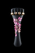Aria Blossom Cello Tailpiece | Pink Crystal Floral Design - Rozanna's Violins