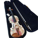 Gilded Age Violin Outfit | Crystal & Pearl Tailpiece, Carbon Fiber Bow - Rozanna's Violins