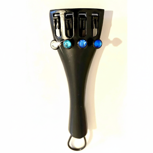 Rozanna's Blue Heaven Crystalline Viola Tailpiece with blue crystal sparkle