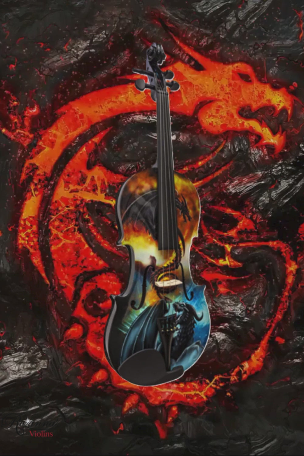 Dragon Black 1/2 Violin Outfit