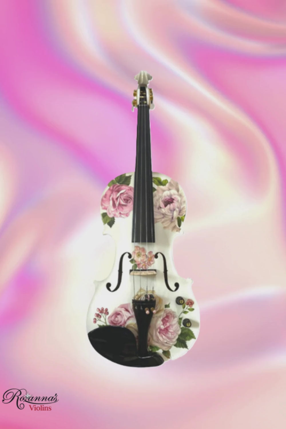 Rose Delight Electric Acoustic Violin Outfit | Mechanical Pegs & Carbon Fiber Bow
