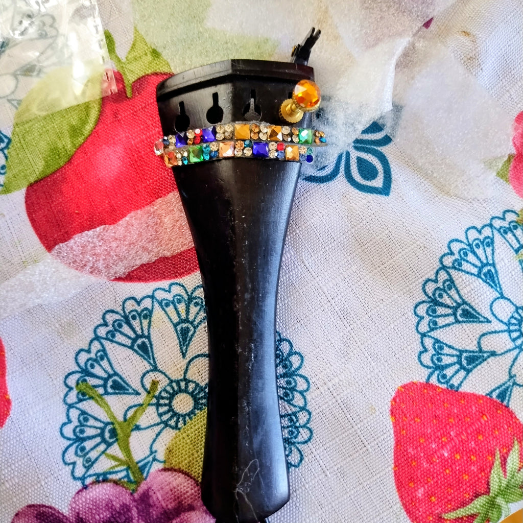 Rozanna's E String Swarovski Crystal Fine Tuner Tailpiece – Multi-Color - Rozanna's Violins