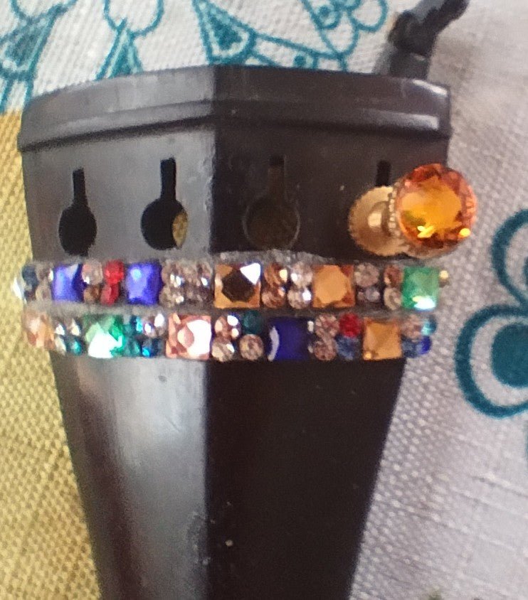 Rozanna's E String Swarovski Crystal Fine Tuner Tailpiece – Multi-Color - Rozanna's Violins