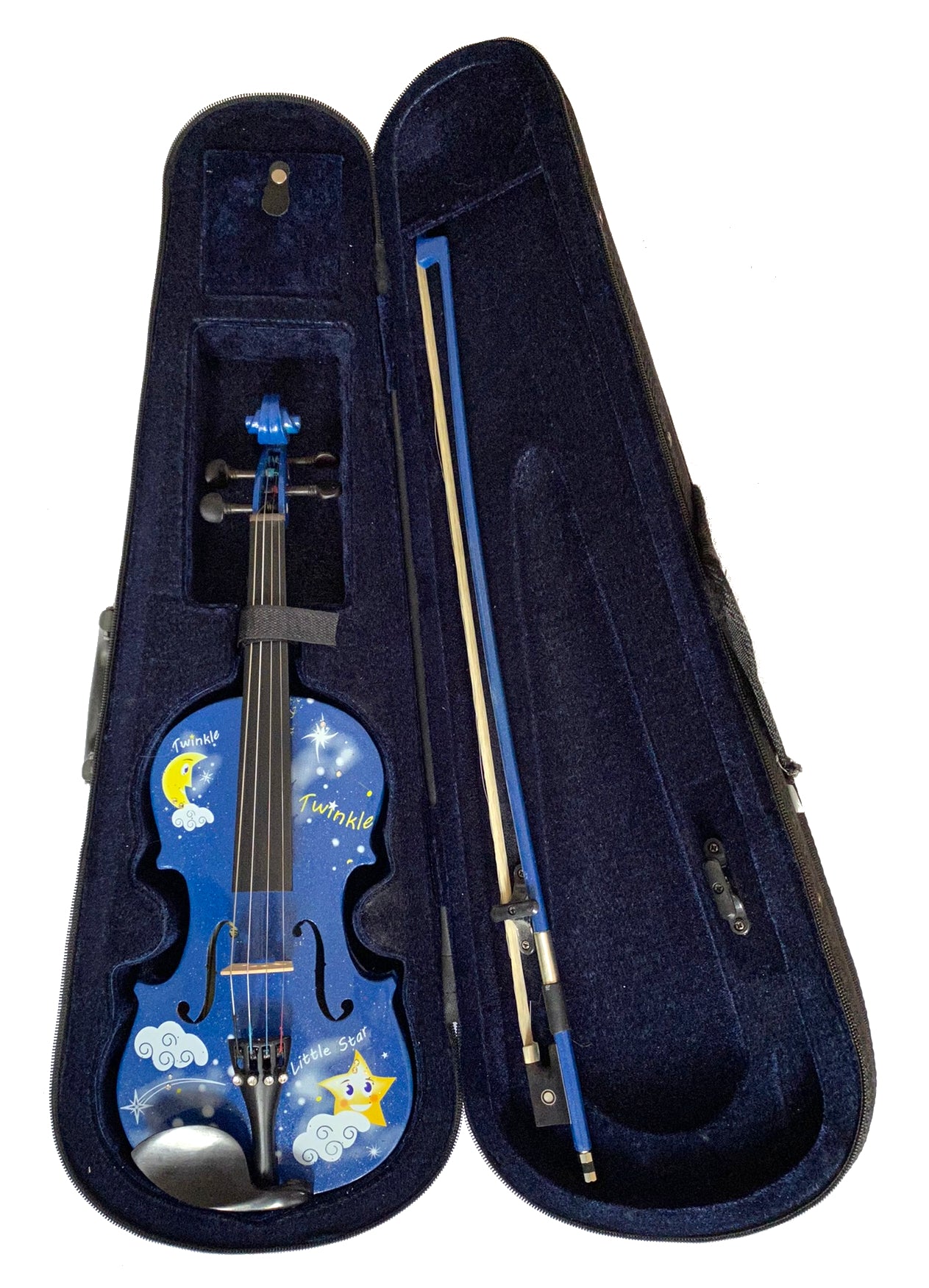 Blue Glitter Twinkle Star Violin Outfit - 1/4 Size - Rozanna's Violins