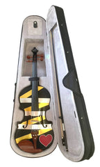Rozanna's LOVE Wrap Violin Outfit | Gold & Silver Metallic Wrap, Red Heart - Rozanna's Violins