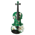 Magnolia Heaven Emerald Green Violin Outfit | Pearl Fine Tuners & Brazilwood Bow - Rozanna's Violins