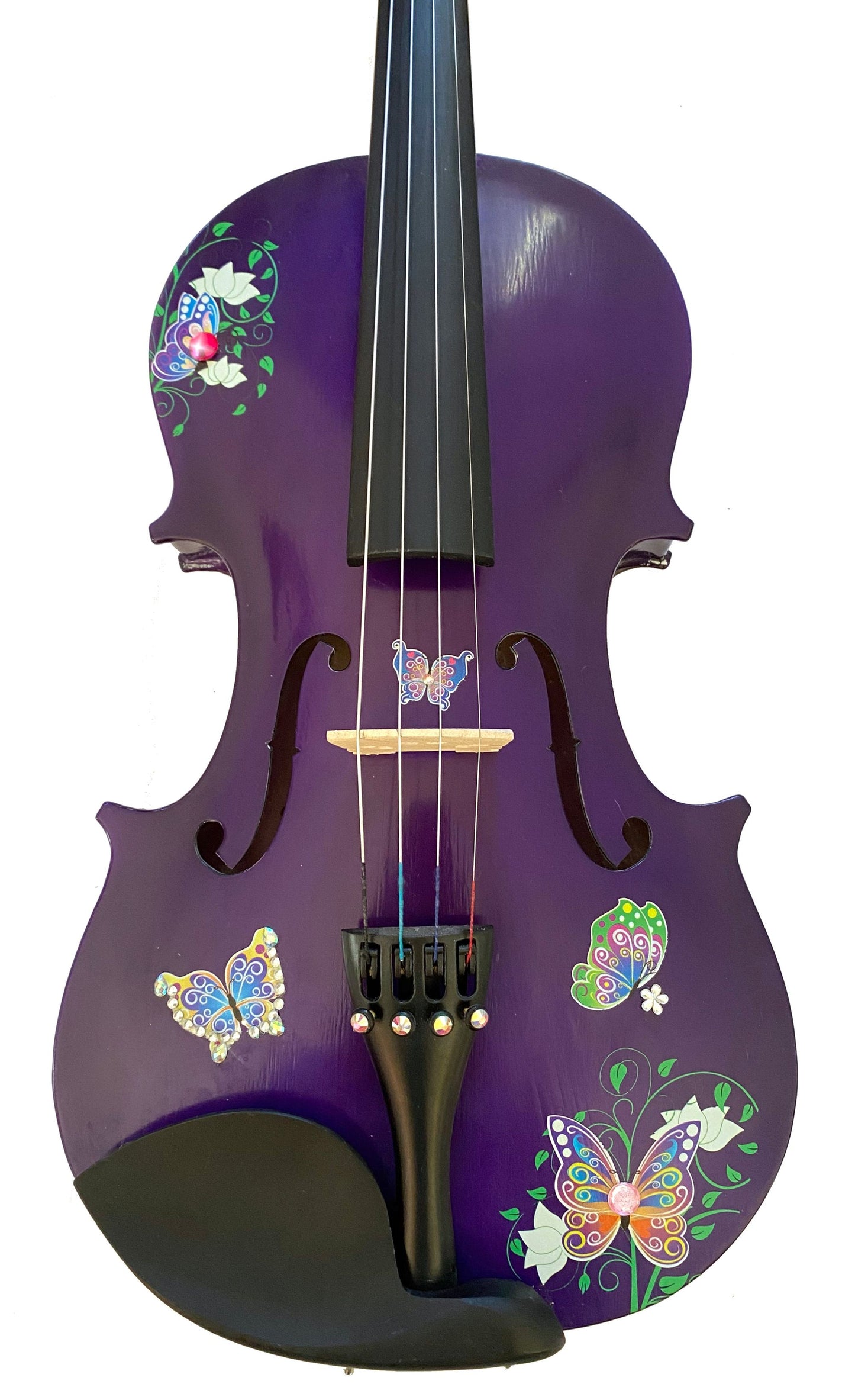 Butterfly Dream Purple Bejeweled  Violin Outfit - Rozanna's Violins