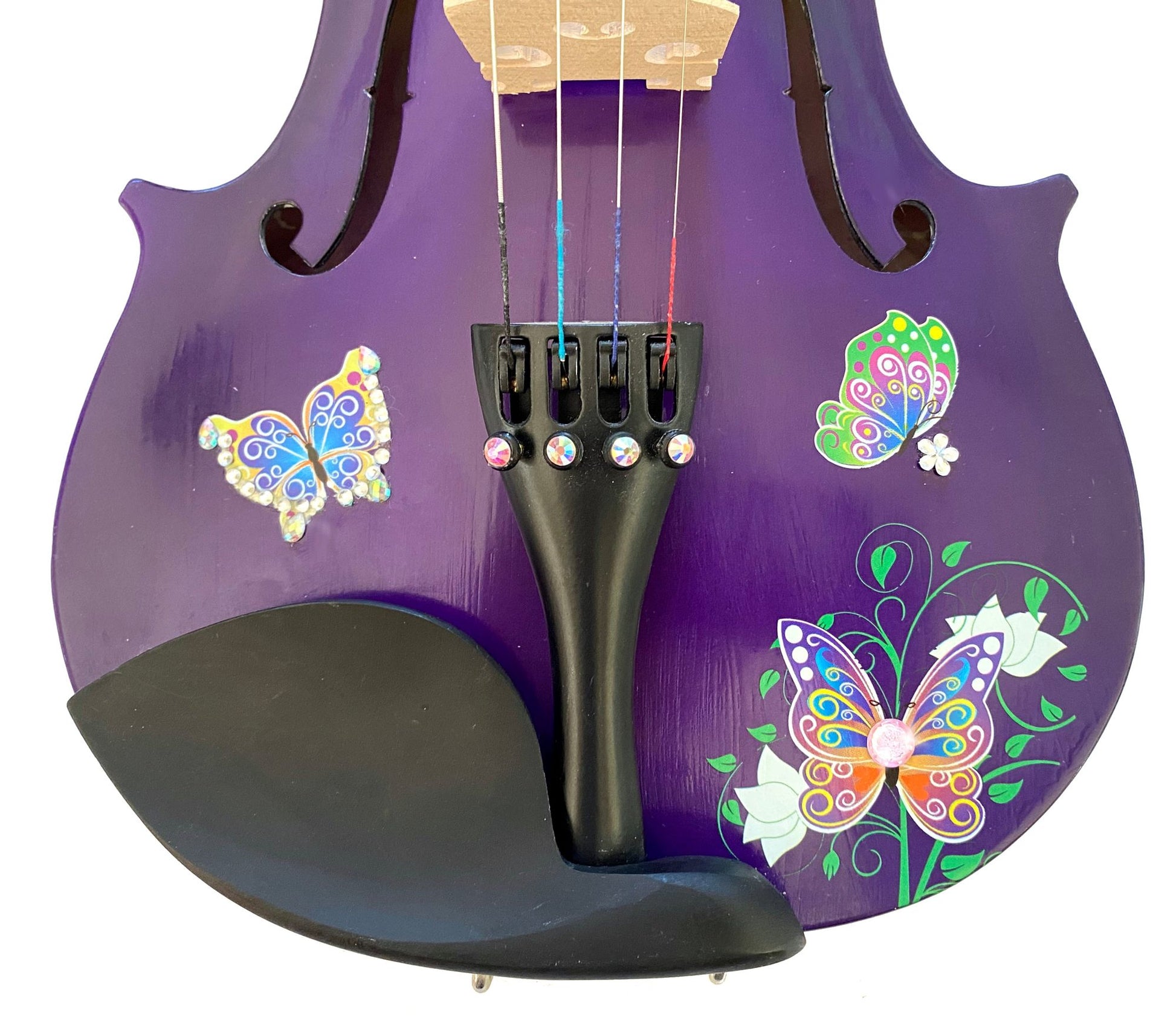 Butterfly Dream Purple Bejeweled  Violin Outfit - Rozanna's Violins