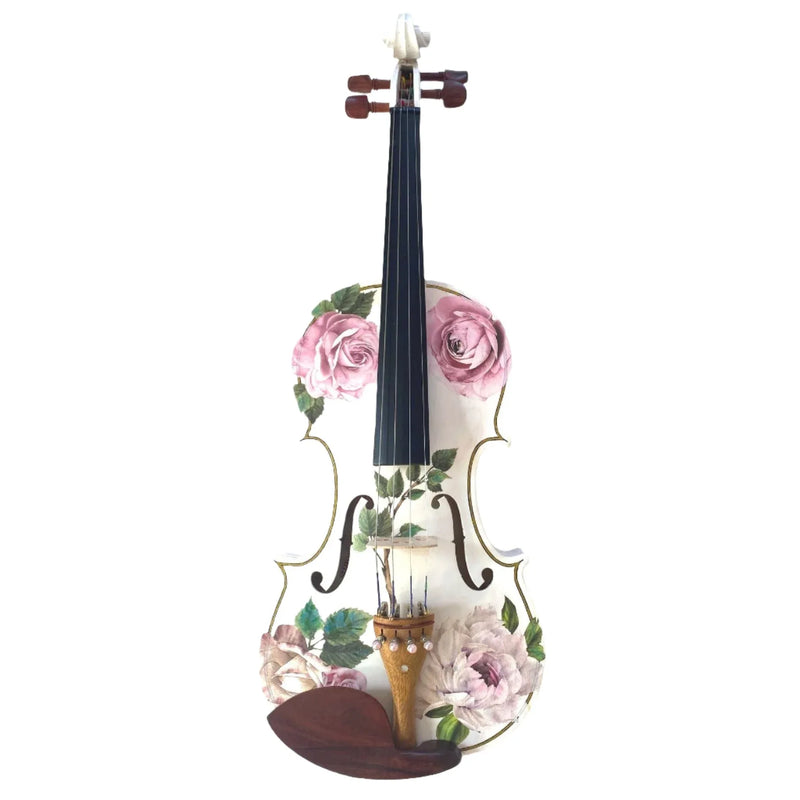 Rozanna's Rose Delight II Violin Outfit | Pearl Fine Tuners & Brazilwood Bow - Rozanna's Violins