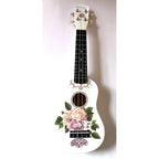 Rose Delight Ukulele | Hand Applied Design & Crystal Details - Rozanna's Violins