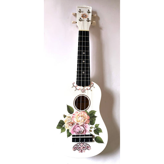 Rose Delight Ukulele with Crystals - Rozanna's Violins