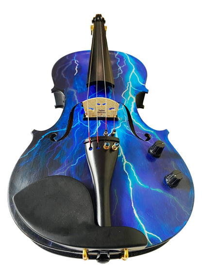 Rozanna's Violins Electro Blue Lightning Violin - NEW For 2021!