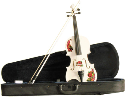 Rozanna's Violins Butterfly Rose Tattoo White Violin