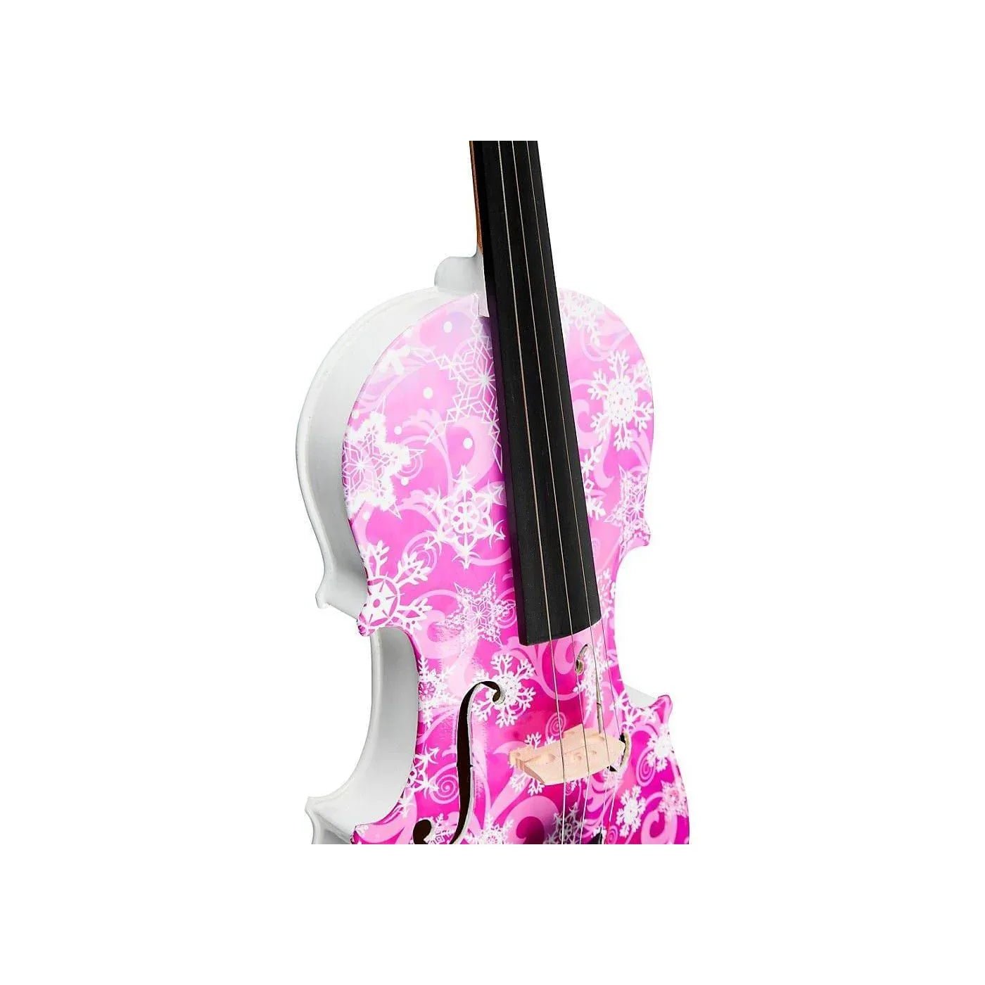 Snowflake Fuchsia Sparkle Violin Outfit | Carbon Fiber Bow & Case - Rozanna's Violins