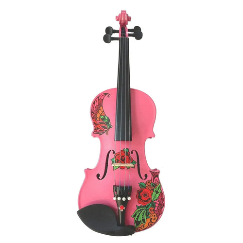 Rozanna's Violins Rozanna's Violins Butterfly Rose Tattoo Pink Glitter Violin
