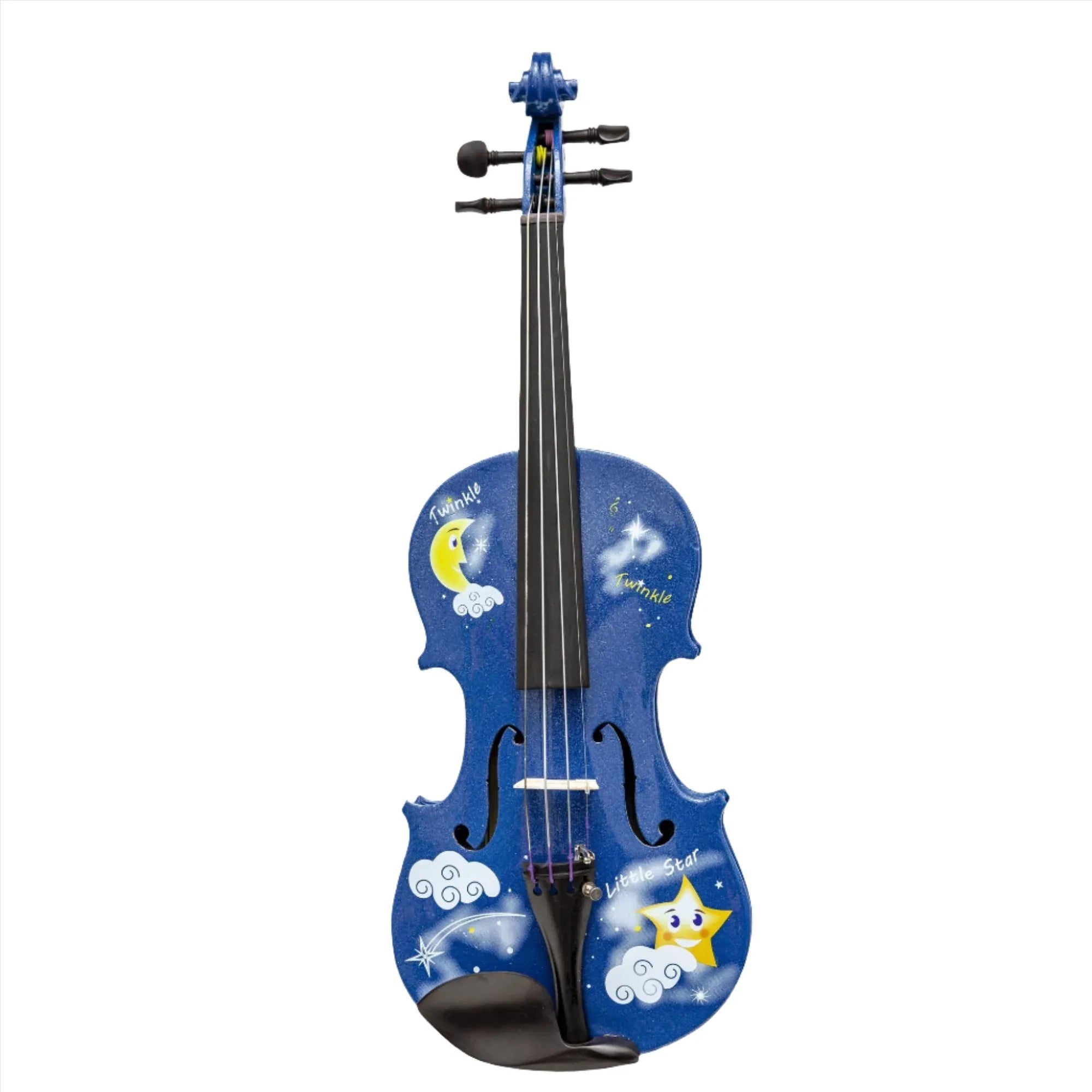 Twinkle Star Blue Violin Outfit | Crystal Fine Tuners & Brazilwood Bow - Rozanna's Violins
