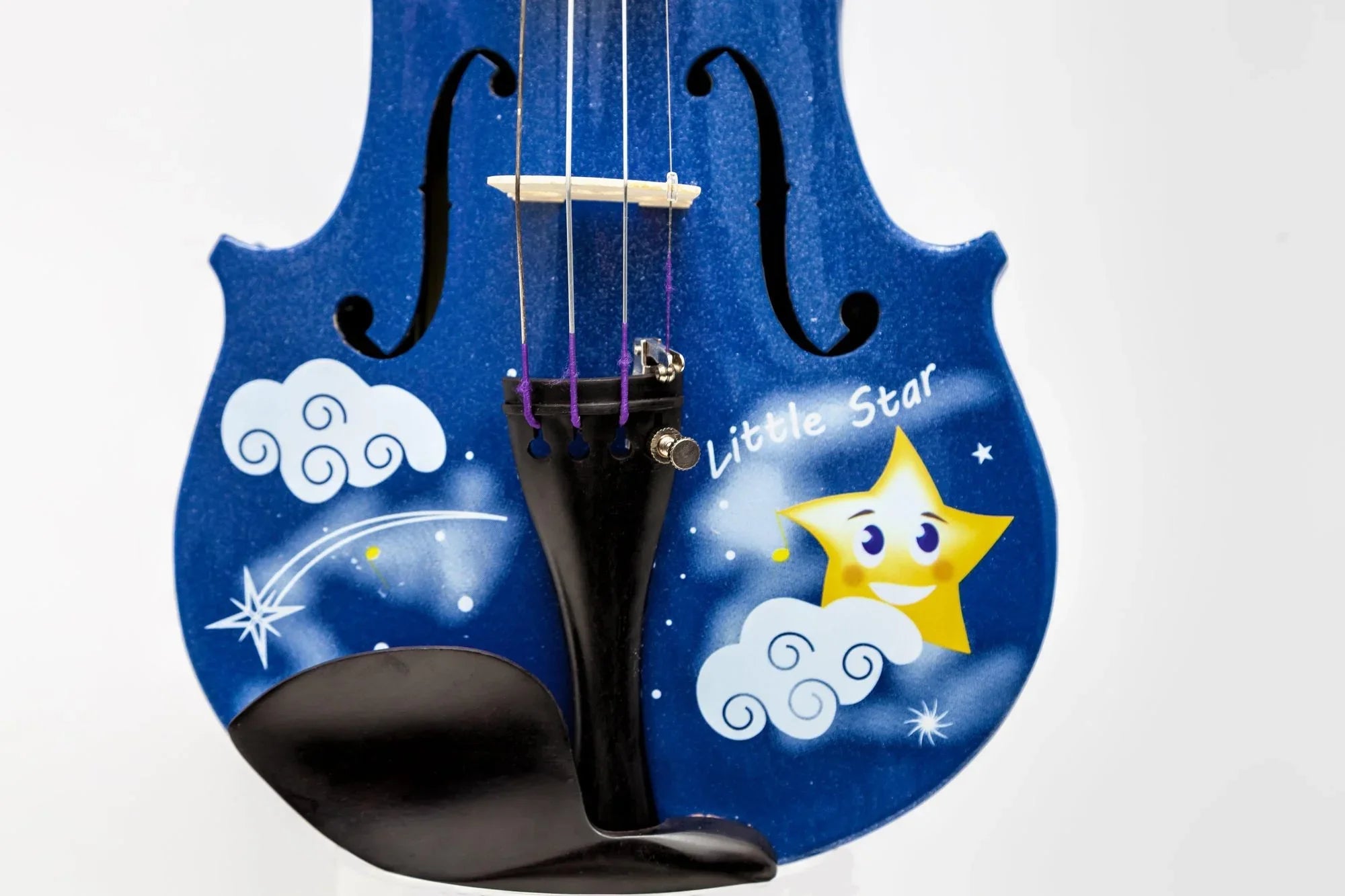 Twinkle Star Blue Violin Outfit | Crystal Fine Tuners & Brazilwood Bow - Rozanna's Violins