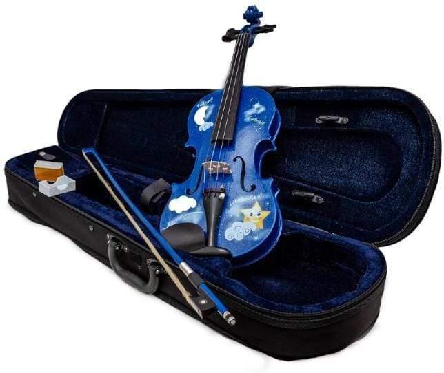 Twinkle Star Blue Violin Outfit | Crystal Fine Tuners & Brazilwood Bow - Rozanna's Violins