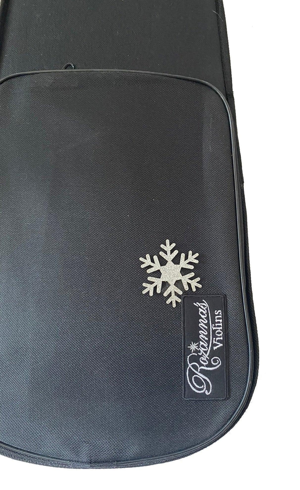 Snowflake Fuchsia Sparkle Violin Outfit | Carbon Fiber Bow & Case - Rozanna's Violins